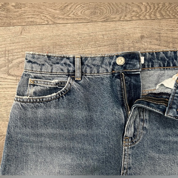 🆕ZARA Denim Collection Mini Skirt | Color: Blue | Size: M-28 - Picture 7 of 16